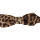 Dolce & Gabbana Exquisite Silk Leopard Print Bow Tie