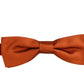 Dolce & Gabbana Men Dark Orange Silk Adjustable Neck Papillon Bow Tie