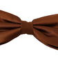 Dolce & Gabbana Men Brown 100% Silk Adjustable Neck Papillon Bow Tie