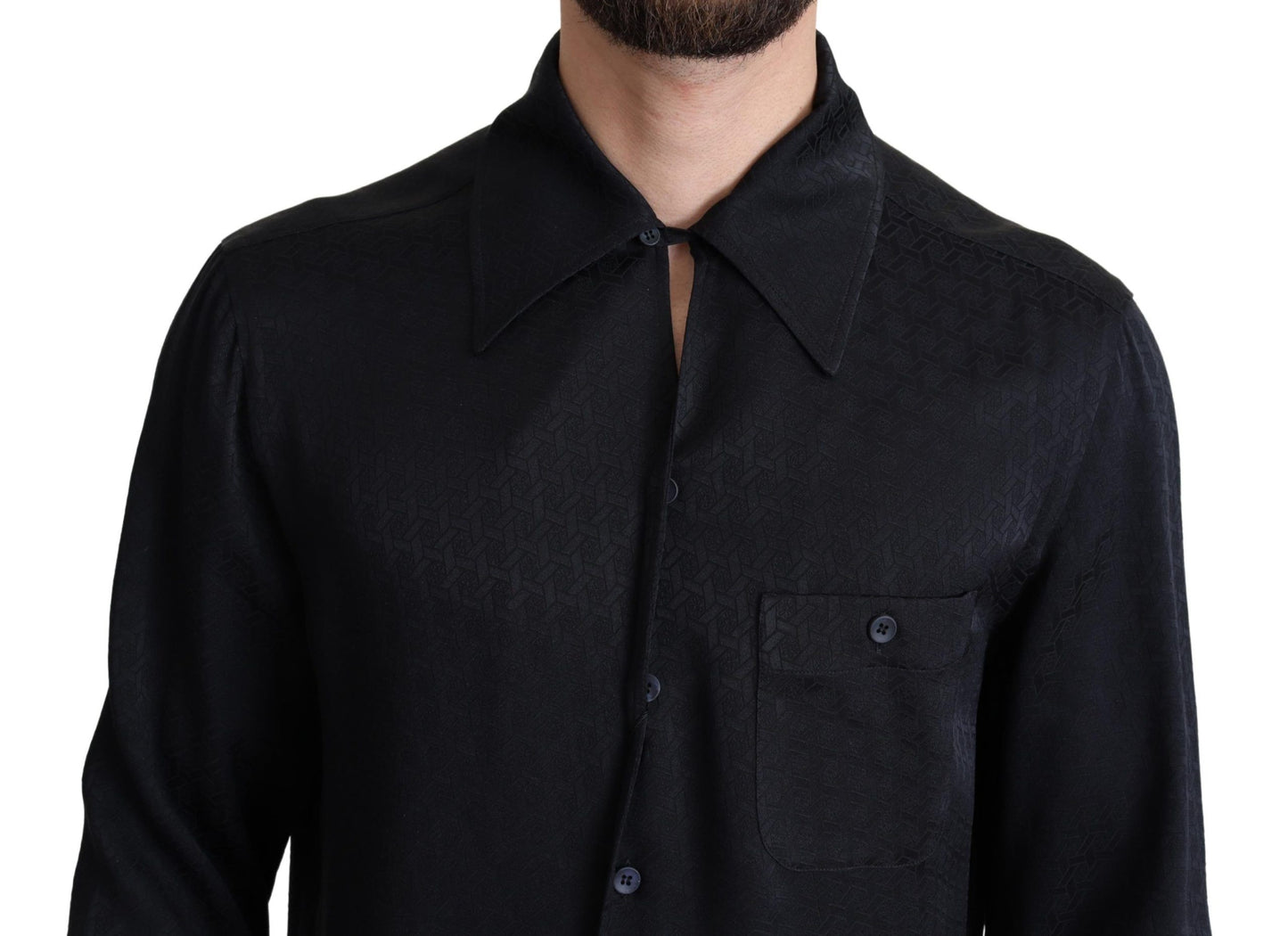 Dolce & Gabbana Elegant Jacquard Silk Casual Shirt