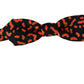 Dolce & Gabbana Orange Black Pattern Adjustable Neck Papillon Men Bow Tie