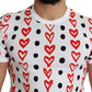 Dolce & Gabbana Chic White Cotton Tee with Heart Print