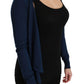 Dolce & Gabbana Blue Long Sleeve Cardigan Vest Cashmere Sweater