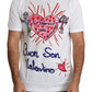 Dolce & Gabbana Romantic Heart Print Crew Neck Tee
