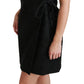 Dolce & Gabbana Black Stretch Satin Jacquard Mini Dress
