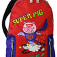 Dolce & Gabbana Nylon Multicolor Super Pig Print Men School Bag
