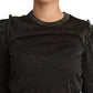 Dolce & Gabbana Elegant Cropped Sweater with Logo Detail