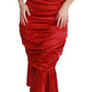 Dolce & Gabbana Red Silk Stretch Mermaid Bodycon Dress