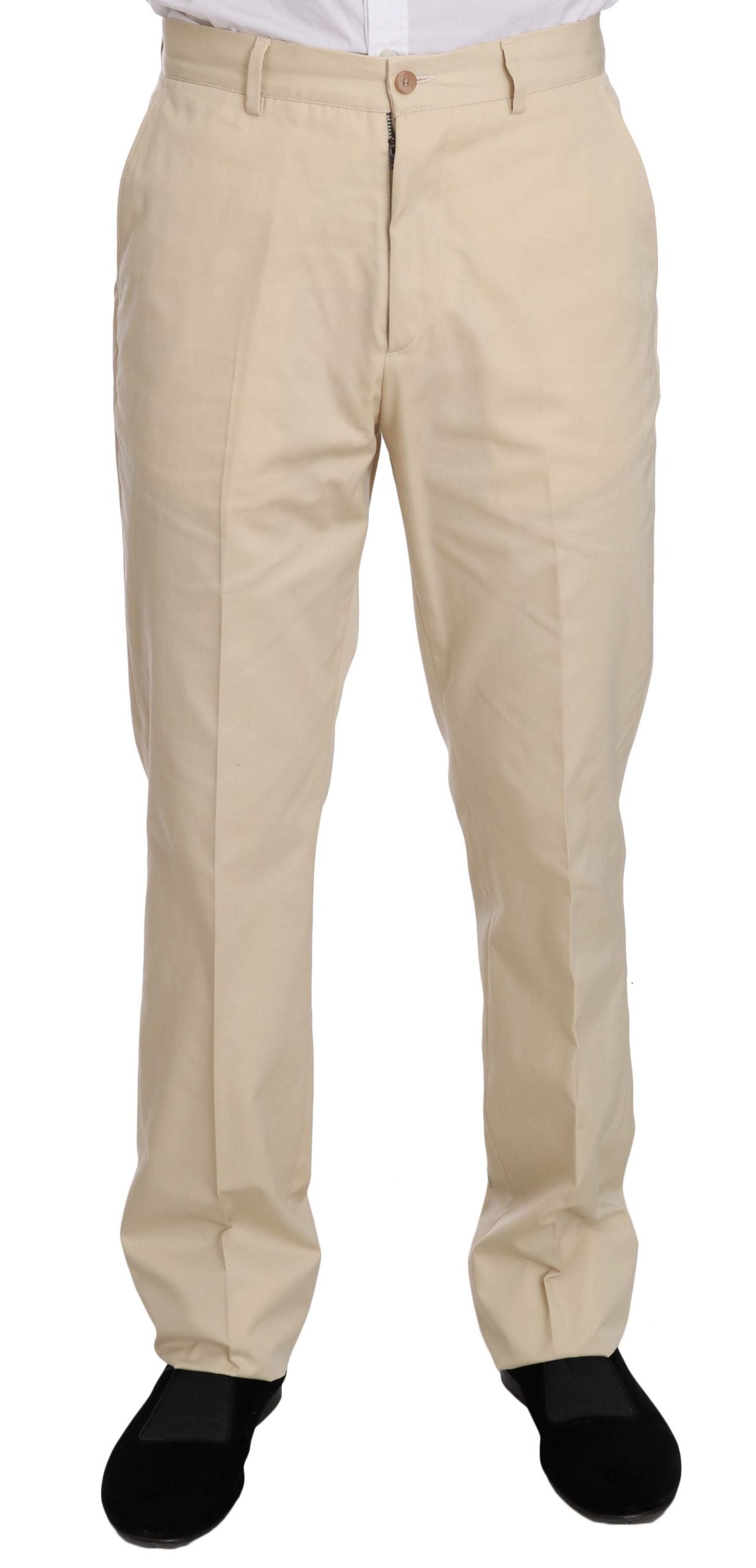 Romeo Gigli Two Piece 3 Button Beige Cotton Solid Suit