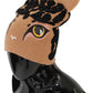 Dolce & Gabbana Brown Cats Eye Embroidered Beanie Cashmere Hat