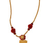 Dolce & Gabbana Gold Tone Charm Necklace with Crystal Pendant