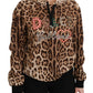 Dolce & Gabbana Elegant Leopard Print Hooded Sweater