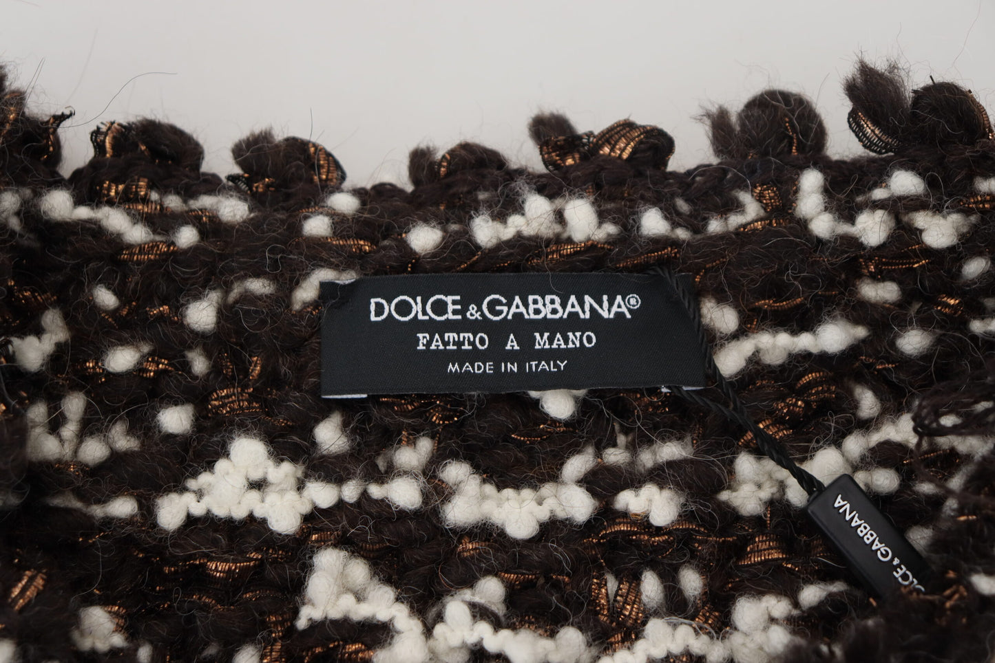 Dolce & Gabbana Elegant Bronze Knit Pullover Sweater
