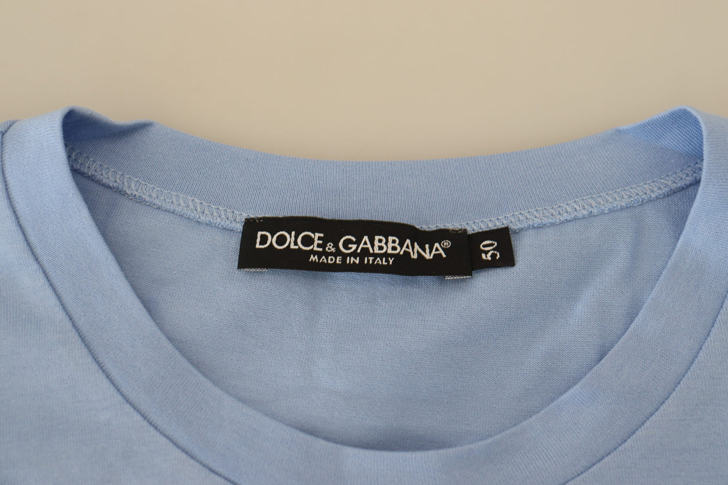 Dolce & Gabbana Elegant Light Blue Cotton Tee