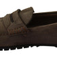 Dolce & Gabbana Elegant Brown Leather Loafers