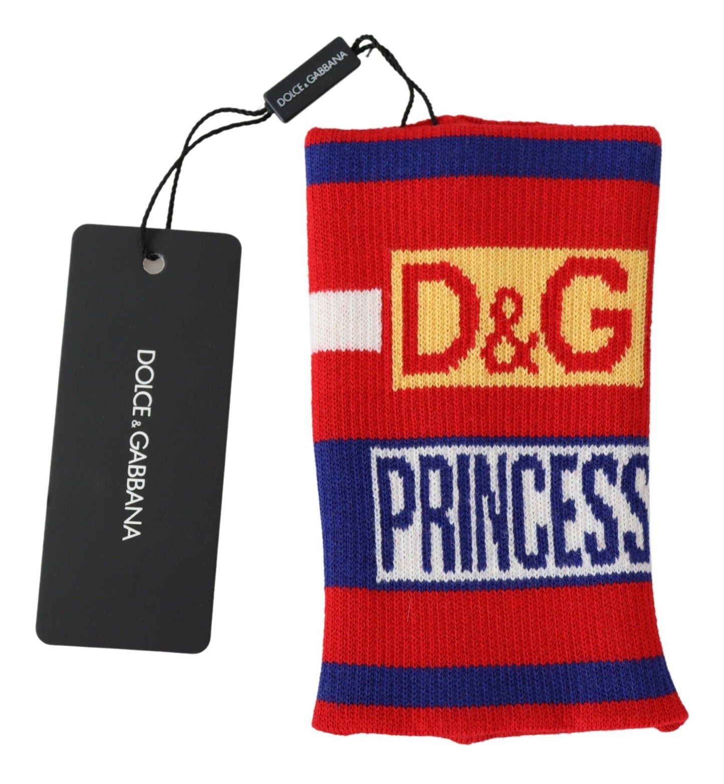 Dolce & Gabbana Multicolor Wool D&G Princess Wristband Wrap