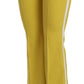 Dolce & Gabbana Yellow Flared Bootcut Capri Cotton Pants