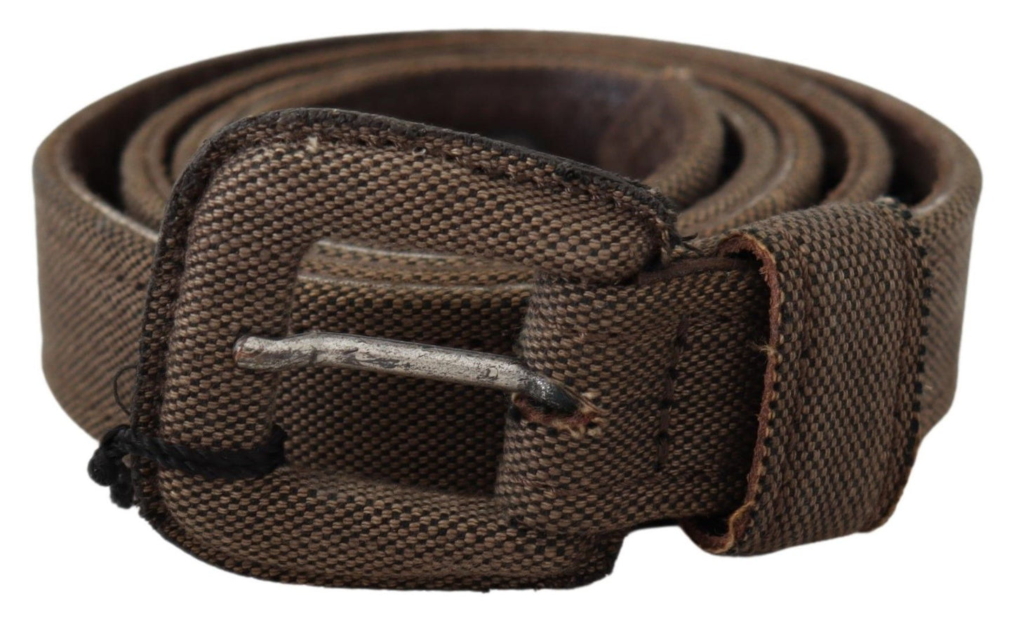 Costume National Brown Leather Logo Buckle Waist Belt
