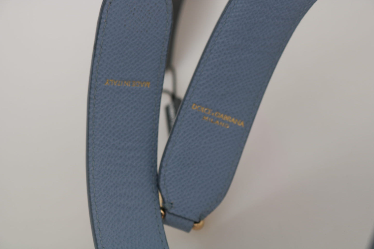 Dolce & Gabbana Blue Leather Handbag Accessory Shoulder Strap