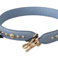 Dolce & Gabbana Blue Leather Handbag Accessory Shoulder Strap