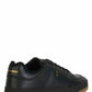 Saint Laurent Elegant Black Low-Top Leather Sneakers