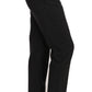 Dolce & Gabbana Chic Black Lace-Up Cropped Trousers