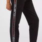 Custo Barcelona Chic Black Sweatpants with Logo Side Bands