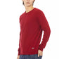 Baldinini Trend Elevated Elegance Crewneck Sweater in Red