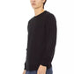 Baldinini Trend Sleek Black Monogrammed Crewneck Sweater