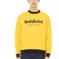 Baldinini Trend Radiant Yellow Cotton Hoodie with Logo Accent