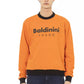 Baldinini Trend Orange Cotton Fleece Hoodie with Front Logo