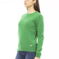 Baldinini Trend Elegant Green Wool-Cashmere Crewneck Sweater