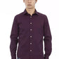 Baldinini Trend Chic Bordeaux Slim Fit Men's Shirt