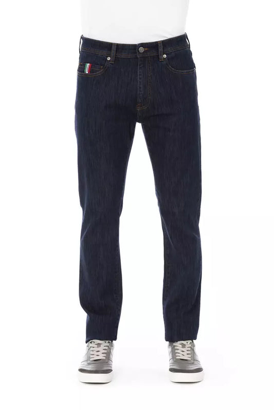 Baldinini Trend Chic Tricolor Insert Jeans for Men