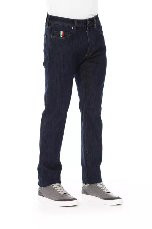 Baldinini Trend Chic Tricolor Insert Jeans for Men
