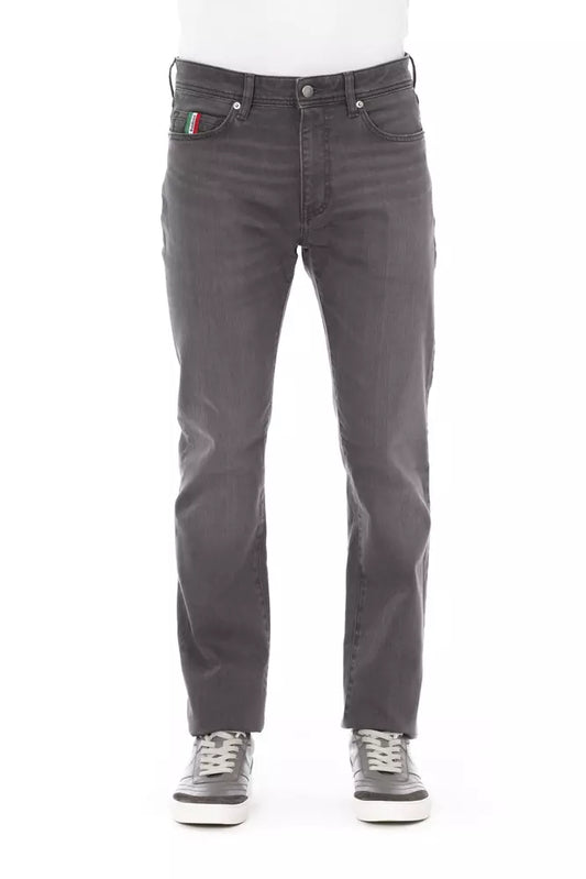 Baldinini Trend Chic Tricolor Inset Jeans for Gentlemen