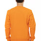 Automobili Lamborghini Sleek Orange Crewneck Sweatshirt with Sleeve Logo