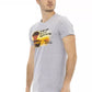 Trussardi Action Chic Graphite Short Sleeve Tee with Front Print