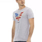 Trussardi Action Sophisticated Gray Tee with Elegant Front Print