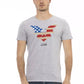 Trussardi Action Sophisticated Gray Tee with Elegant Front Print