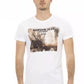 Trussardi Action Chic White Tee with Stylish Front Print