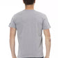 Trussardi Action Chic Gray Short Sleeve T-Shirt with Unique Print