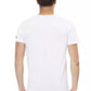 Trussardi Action Elegant White Tee with Artistic Front Print