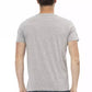 Trussardi Action Elevated Casual Gray Tee with Unique Front Print