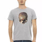 Trussardi Action Sleek Summer Gray T-Shirt with Front Print