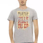 Trussardi Action Sleek Gray Cotton-Blend T-Shirt for Men
