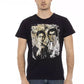 Trussardi Action Sleek Black Tee with Exclusive Front Print