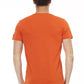 Trussardi Action Vibrant Red V-Neck Tee with Front Print