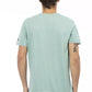 Trussardi Action Vibrant Green V-Neck T-Shirt with Front Print