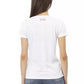 Trussardi Action Chic White Tee with Graphic Flair